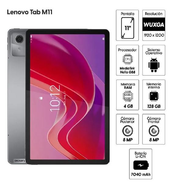 Lenovo Tab M11 MediaTek Helio G88 4GB RAM 128GB